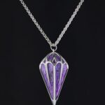 Маятник серебро чароит