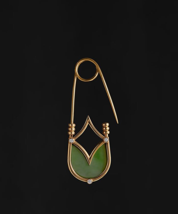 Брошь – моносерьга Фибула серебро