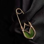 Брошь – моносерьга Фибула золото