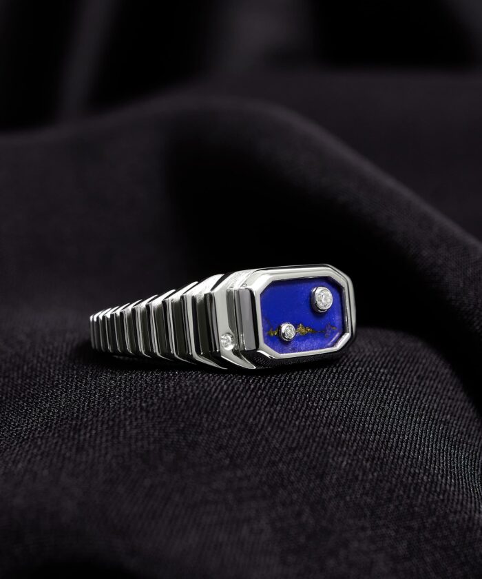 Кольцо-маяк Линза Френеля малая белое золото