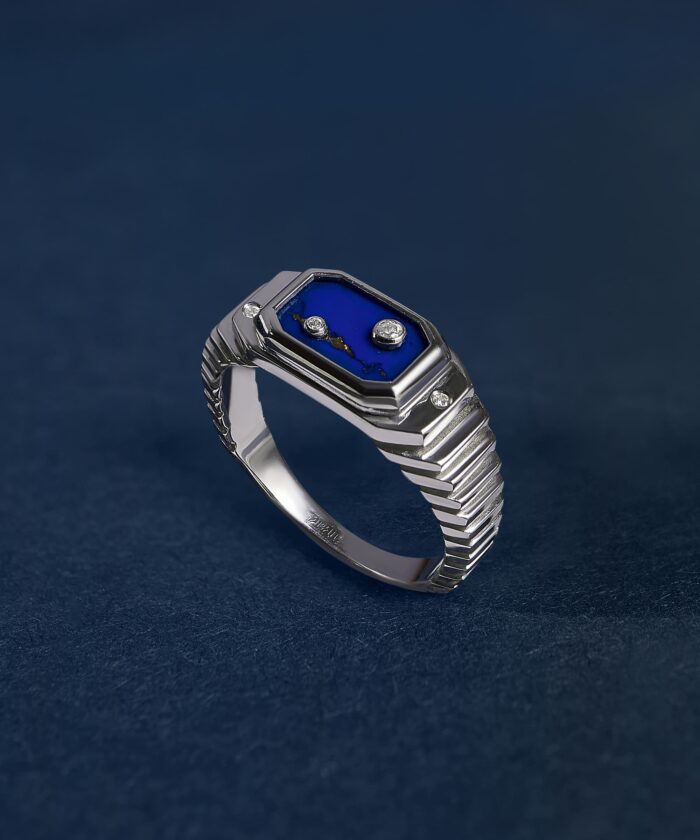 Кольцо-маяк Линза Френеля малая серебро