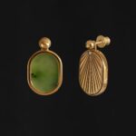 Серьги-перевертыши серебро с позолотой