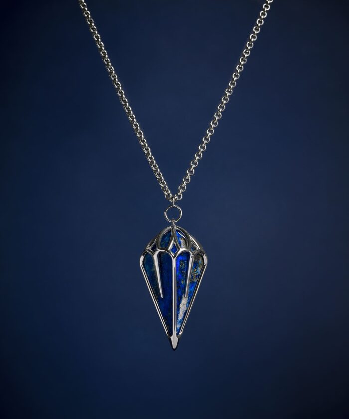 Маятник серебро лазурит