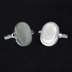 Кольцо-перевертыш Вращение судьбы серебро белый нефрит